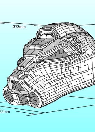 Шолом термінатора terminator helmet warhammer конструктор з картону паперкрафт papercraft ігровий персонаж пазл 3д фігура