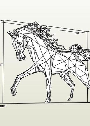 Paperkhan конструктор из картона 3d фигура конь лошадь паперкрафт papercraft подарочный набор сувернир игрушка