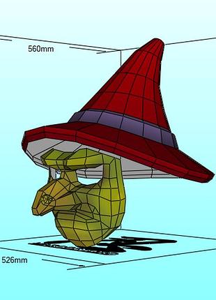 Шлем helmet баба яга в самбреро маска mask конструктор из картона papercraft паперкрафт игровой персонаж