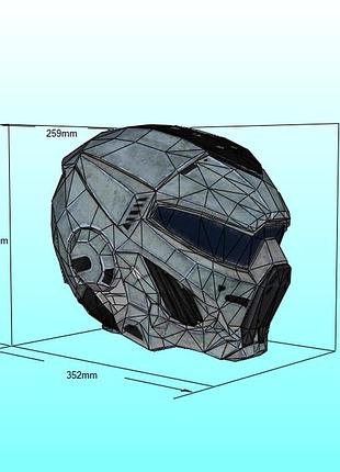 Шлем helmet call of duty templar тамплієр маска mask конструктор з картону паперкрафт papercraft ігровий персонаж пазл 3д фігура