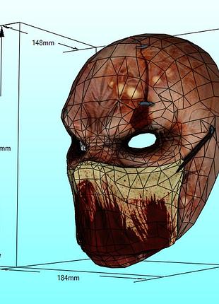 Маска м'ясника з пекла butcher from hell mask payday конструктор з картону паперкрафт papercraft ігровий персонаж пазл 3д фігура
