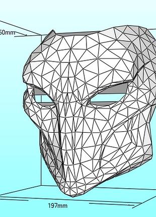 Маска таскмастера мир мстителей taskmaster mask avengers конструктор из картона papercraft паперкрафт персонаж 2