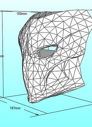 Маска таскмастера мир мстителей taskmaster mask avengers конструктор из картона papercraft паперкрафт персонаж 3