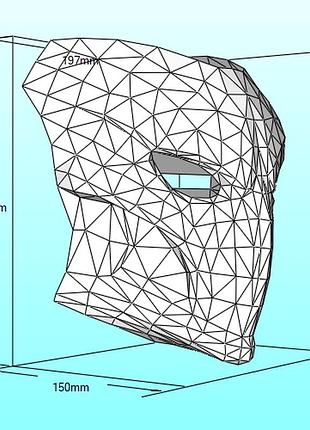 Маска таскмастера мир мстителей taskmaster mask avengers конструктор из картона papercraft паперкрафт персонаж 4