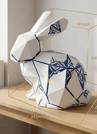 Paperkhan конструктор из картона заяц кролик оригами papercraft 3d фигура развивающий набор антистресс