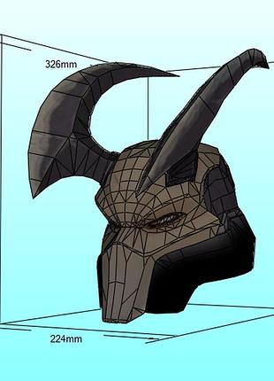 Шолом андроксуса androxus helmet paladins конструктор з картону паперкрафт papercraft ігровий персонаж пазл 3д фігура