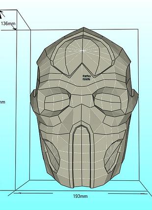 Маска антимага дота 2 antimage mask dota 2 конструктор з картону паперкрафт papercraft ігровий персонаж пазл 3д фігура
