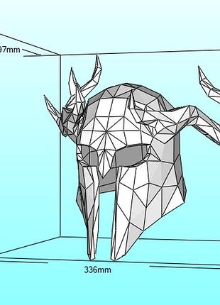 Шлем нордический ancient nord helmet конструктор из картона papercraft паперкрафт игровой персонаж