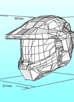 Шлем хало halo helmet конструктор из картона papercraft паперкрафт игровой персонаж