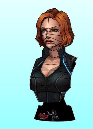 Black widow character hero 3d фигура арт. 600.23.67 черная вдова персонаж герой конструктор из картона папер