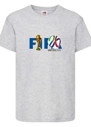 Футболка футбол fifa world cup 2026 004 сіра, 104-116-128-140-152-164 розмір