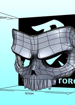 Шлем helmet анонім анонімус череп маска mask конструктор з картону паперкрафт papercraft ігровий персонаж пазл 3д фігура