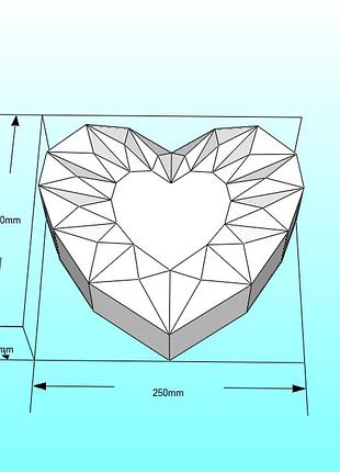 Paperkhan набір для створення 3d фігур серце валентинка откритка паперкрафт papercraft день закоханих подарунок іграшка сувенір