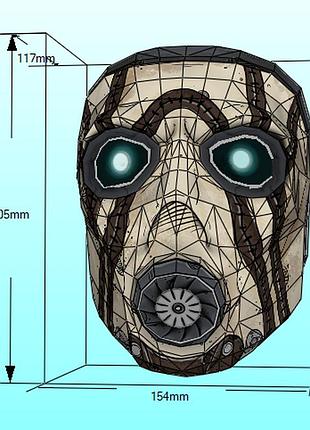 Маска психа из borderlands psycho bandit mask конструктор з картону паперкрафт papercraft ігровий персонаж пазл 3д фігура
