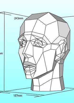 Paperkhan набір для творчьості 3d фігура статуя скульптура паперкрафт papercraft подарунковий набір для творчості іграшка орігамі