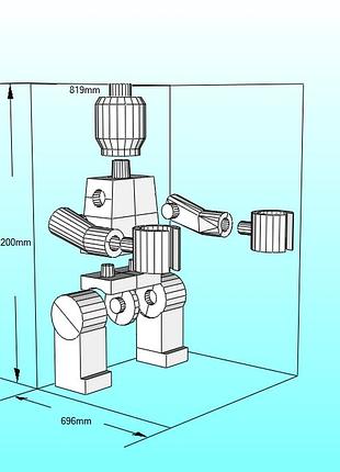 Paperkhan robot lego character hero 3d фигура арт. 1200.95.155 робот лего персонаж герой паперкрафт дисней