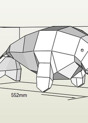 Paperkhan конструктор из картона 3d тюлень морж ламантин паперкрафт papercraft набор для творчества игрушка