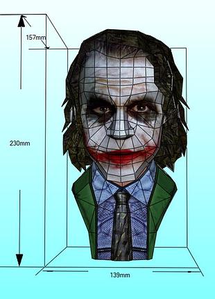 Джокер персонаж герой joker character hero 3d фигура арт. 230.9 конструктор из картона паперкрафт