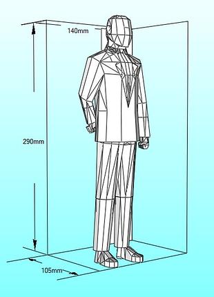 Hitman character hero 3d фігура арт. 290.5 хітмен персонаж герой конструктор з картону паперкрафт марвел марвел