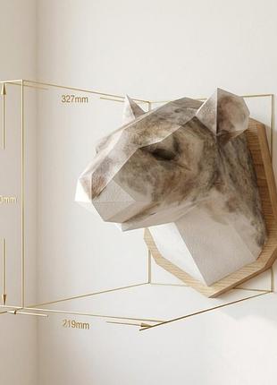 Paperkhan конструктор з картону 3d фігура білка миша криса голова трофей паперкрафт papercraft подарунковий набір для творчості
