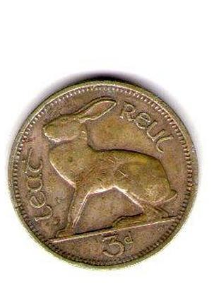 Республика ирландия (ωire) 3 пенса, 1946 год медно-никелевый сплав, 3.24g, ø 18mm no1617