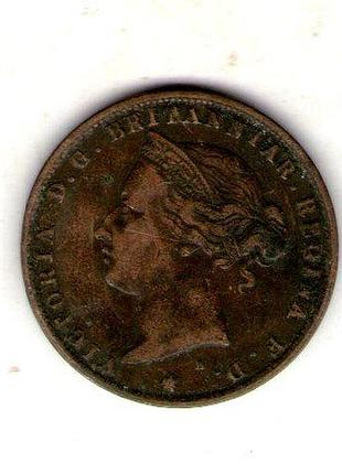 Джерси королева виктория 1/48шина, 1877 год бронза, 2.83g, ø 20mm no3074