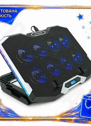 Ve подставка под ноутбук icecoorel new version для ноутбуков 10-17 дюймов с usb 2.0 и rgb дисплеем охл n6w_ver