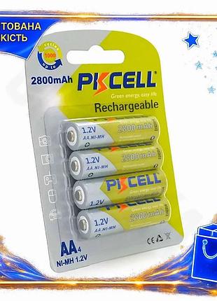 Ve акумулятор pkcell aa 2800mah new version nimh для плеєрів іграшок ліхтариків батарея, що перезарядж n6w_ver