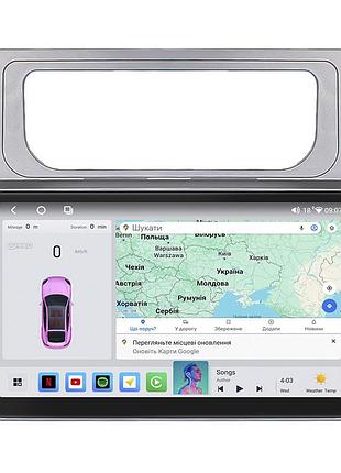 Штатна магнітола lesko для volkswagen touran ii 2010-2015 екран 10" 4/64 qled carplay 4g wi-fi gps 360 prime