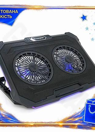 Ve подставка под ноутбук icecoorel new version f8 для 10-17 дюймов с rgb подсветкой охлаждающая подста n6w_ver