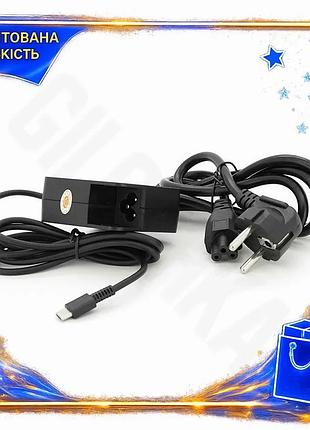 Ve блок питания merlion 45w new version usb type-c для ноутбука hp зарядное устройство с сетевым кабел n6w_ver