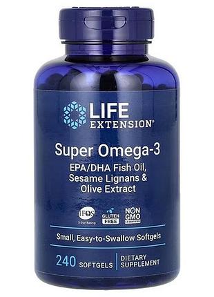 Life extension super omega-3 240 капсул