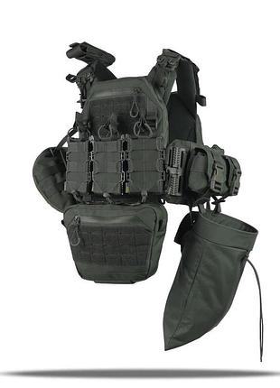 Плитоноска быстросвалочная kiborg gen ii +8 подсумков хаки