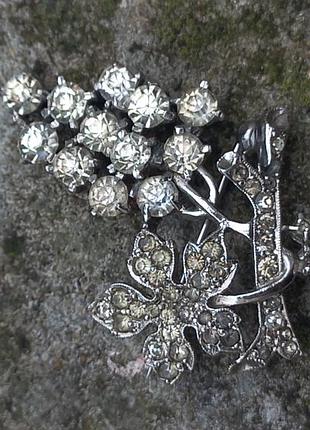 Брошка ciro pearls england, вінтажна клейма родієве покритя
