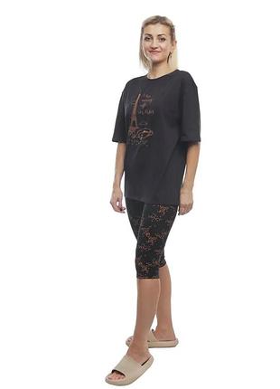 Пижама женская из хлопка bono кофе в париже s/m
