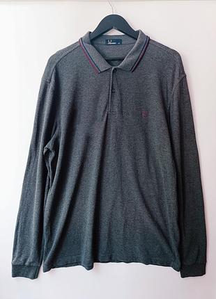Поло с длинным рукавом ralph lauren x lacoste оригинал/серая кофта фред перри с полосками/лонгслив/мужской воротником/тениска/casual/
