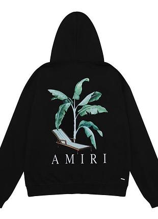 Худи amiri черное на осень мужское кофта из трехнитки с капюшоном толстовка амири для парня