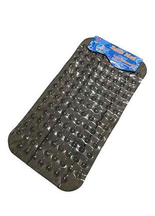 Килимок у ванну 34*65см чорний прозорий пвх прямокутний sm382-4 тм prc