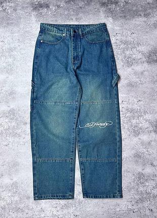 Штаны джинсы ed hardy polar big boy empyre minus two dickies corteiz loose buggy fit dime pants rap джинси
