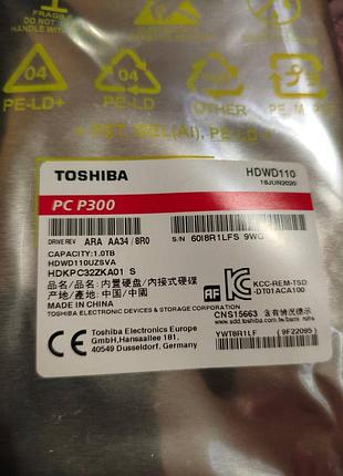 Жесткий диск toshiba pc p300 1tb (hdwd110uzsva)