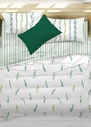 Постельное белье prima casa kilyos green сатин евро