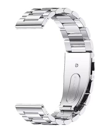 Металлический ремешок mijobs для amazfit bip 5 и 6 крупное серебро