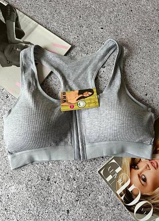 Хлопковый топ с застежкой спереди 5xl, серый