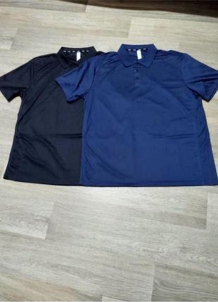 Чоловіча футболка поло frueo, розмір 3xl-4xl, синій/чорний.