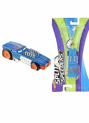 Нова в упаковці машинка hot wheels серії блискавичні половинки синя (djc20/djc22)
