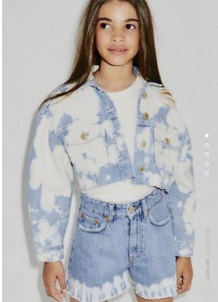 Джинсова куртка на дівчинку zara