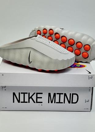 Тапки nike mind 001 світло‑сірі тапочки найк майнд 001 унісекс чоловічі жіночі стильні спортивні преміум сліпони найк