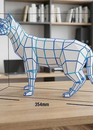Cat kitten kitty 3d фігура арт. 250.5.95 кішка кіт кошеня котик котики конструктор з картону papercraft паперкрафт модель