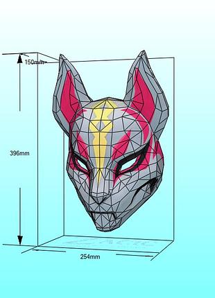 Шлем helmet fortnite маска mask конструктор з картону паперкрафт papercraft ігровий персонаж пазл 3д фігура