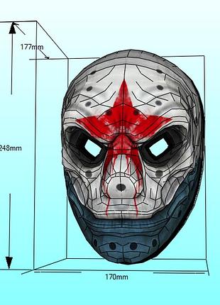 Маска сокола falcon mask payday 2 конструктор з картону паперкрафт papercraft ігровий персонаж пазл 3д фігура